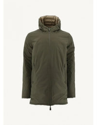 Doudoune Homme Longue Réversible Jott Amsterdam Army et beige – Parka, Déperlante, Capuche, Hiver