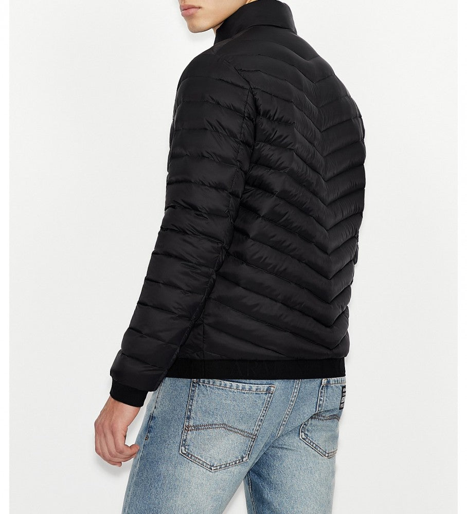 Doudoune Homme Armani Exchange Noir - Manteau Puffer Imperméable, Hiver, Confort Premium