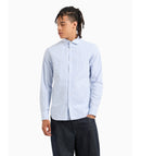 Chemise homme rayée bleu/blanc en coton Armani Exchange – élégance urbaine, confort business, respirante