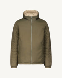 Jott Doudoune Bergen Réversible Homme Vert Army et beige  – Manteau Légère, Imperméable & Tendance | Urban Chic Boutiques