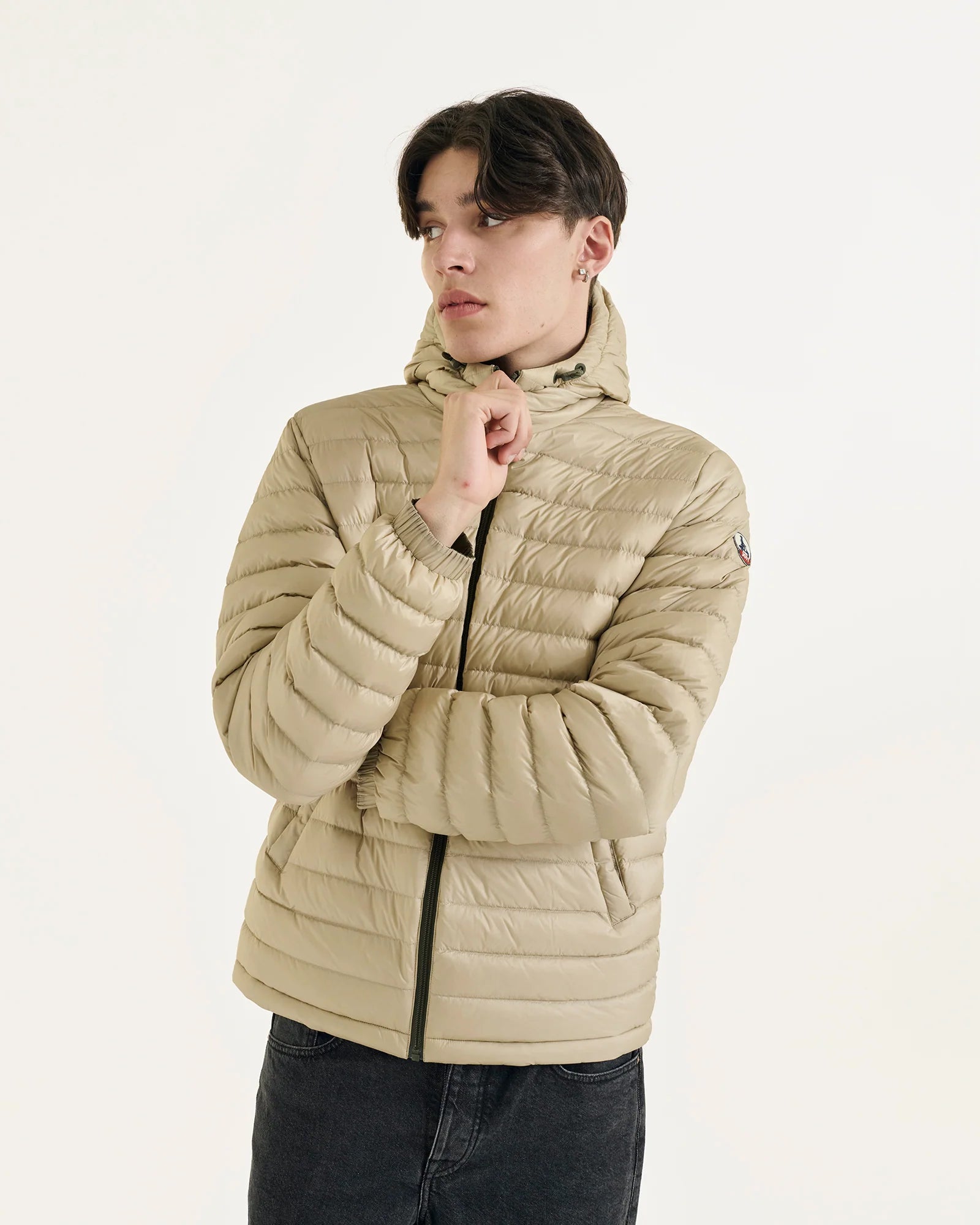 Jott Doudoune Bergen Réversible Homme Vert Army et beige  – Manteau Légère, Imperméable & Tendance | Urban Chic Boutiques