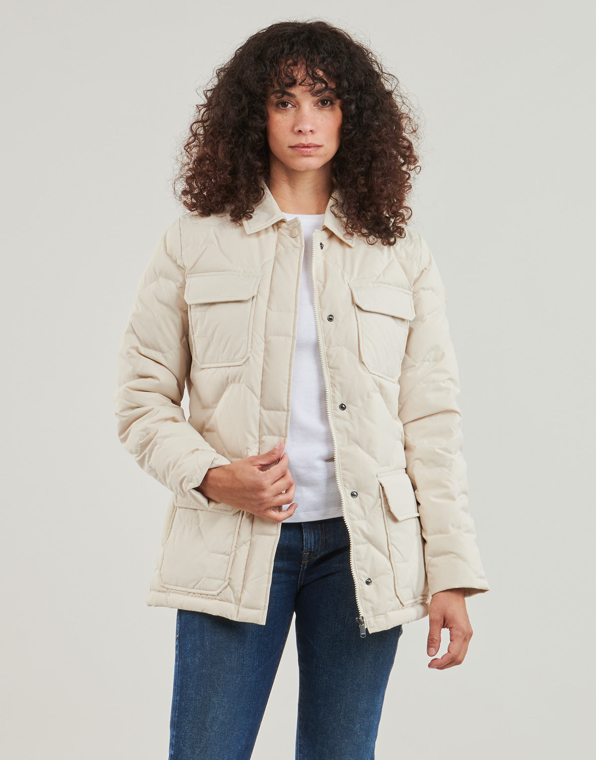 Doudoune Jott Femme Carmen Beige – Puffer Jacket Édition Hiver, Imperméable & Légère, Tailles XS à 2XL, Collection Urban Chic