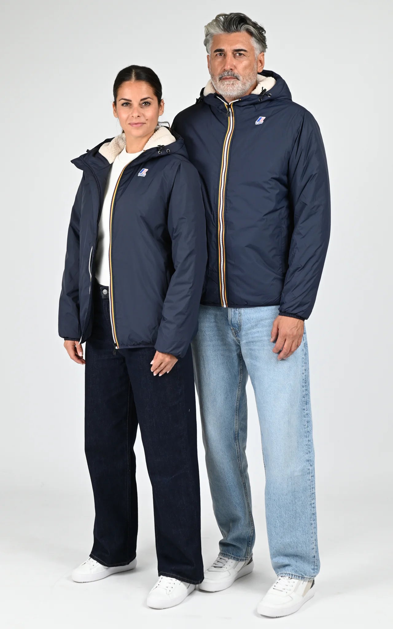 K-Way Le Vrai 4.0 Claude Orsetto Bleu Marine – Veste Imperméable Mixte, Chaude et Déperlante pour Homme et Femme