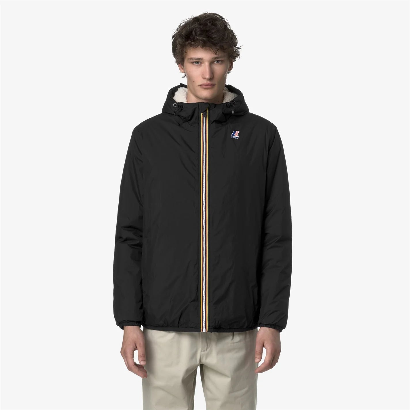 K-Way Le Vrai 4.0 Claude Orsetto Noir – Veste Mixte Imperméable & Coupe-Vent, Homme/Femme – Chaude, Capuche
