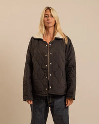 Veste Colombus Femme Noir Sherpa – Blouson Hiver Aokyanos Chaud et Confortable