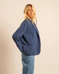 Veste Aokyanos Femme Navy en Gaz de Coton – Élégante, Confortable