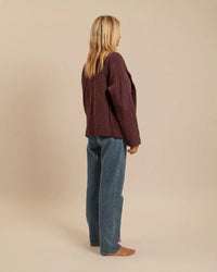 Veste Cuba Femme Bordeaux en Gaz de Coton Isotherme – Marque Aokyanos, Élégante et Légère | Urban Chic Boutiques