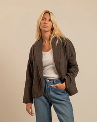 Veste Femme Chocolat en Gaz de Coton – Aokyanos Cuba | Élégance, Chaleur & Confort Hiver