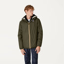 Le Vrai 3.0 Claude Orsetto Green Blackish - Veste courte unisexe doublée en Sherpa K-Way