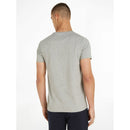 Tee-Shirt Homme Tommy Hilfiger Gris Col Rond – Coton Confort Logo Discret