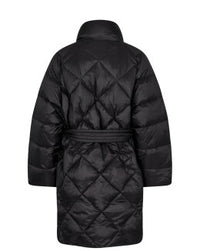 Doudoune longue femme Mos Mosh noire ceinturée – manteau hiver élégant, chaud