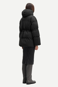 Doudoune Femme Samsoe Samsoe Hana Drawstring Noir - Parka Hiver Premium