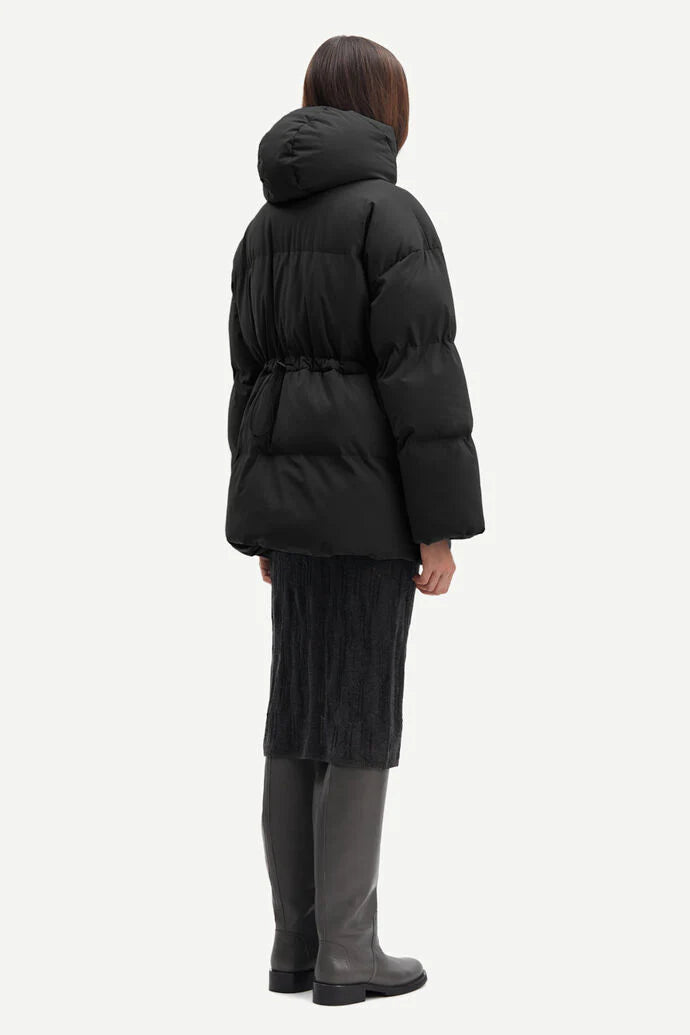 Doudoune Femme Samsoe Samsoe Hana Drawstring Noir - Parka Hiver Premium