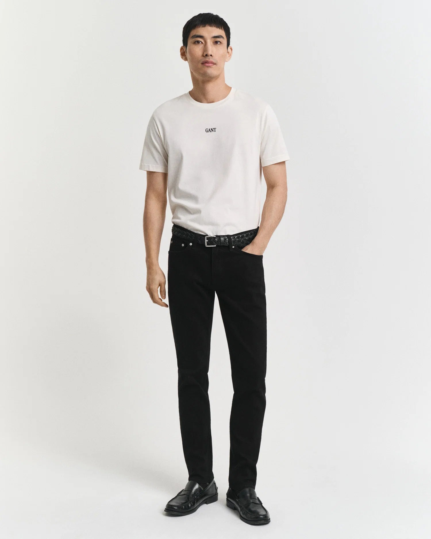 Jean slim noir stay black homme GANT – coupe ajustée et confort stretch