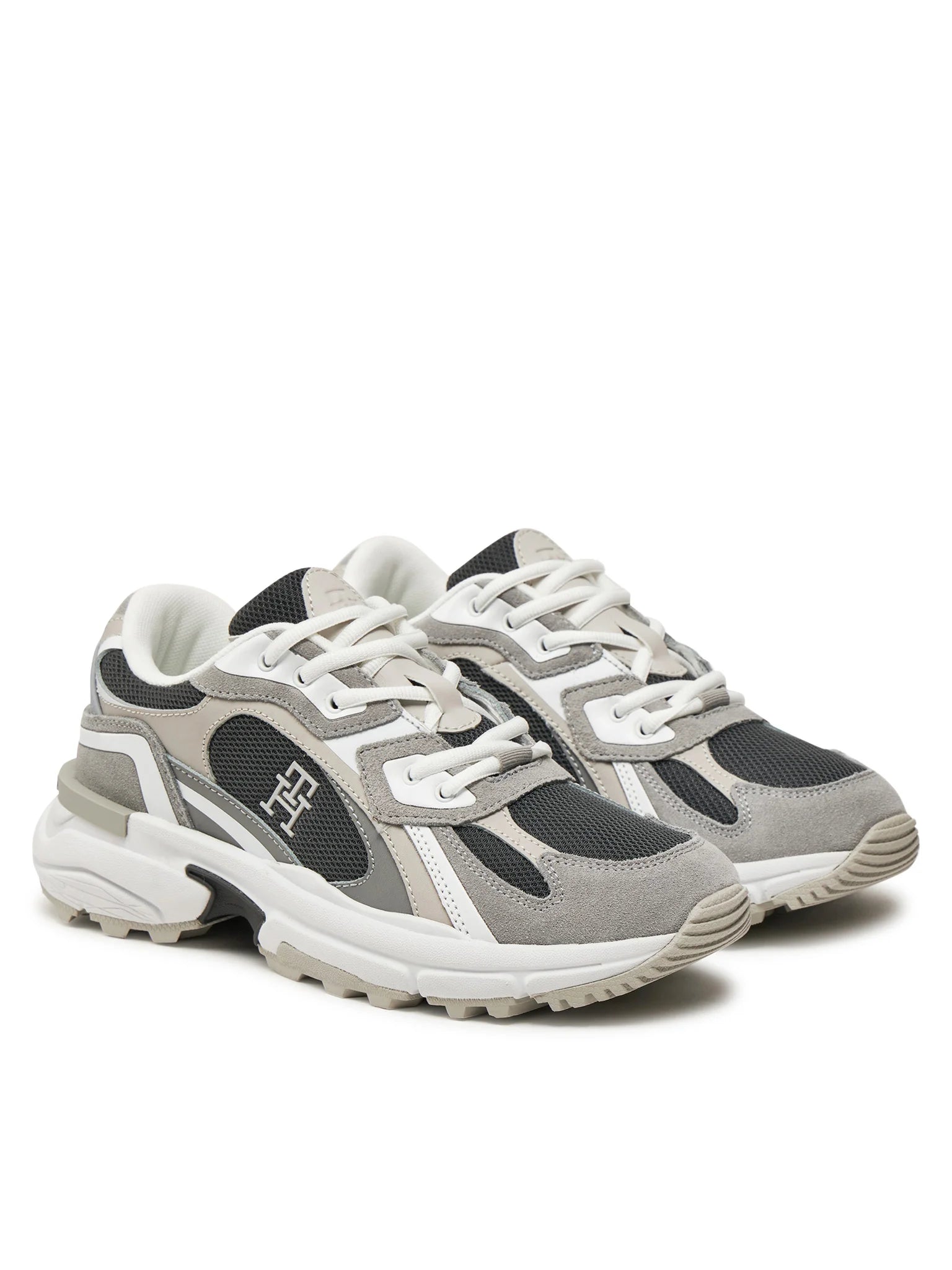 Baskets Femme Tommy Hilfiger Modern Rugged Runner Gris, Noir, Blanc – Chaussures tendance, confort et style