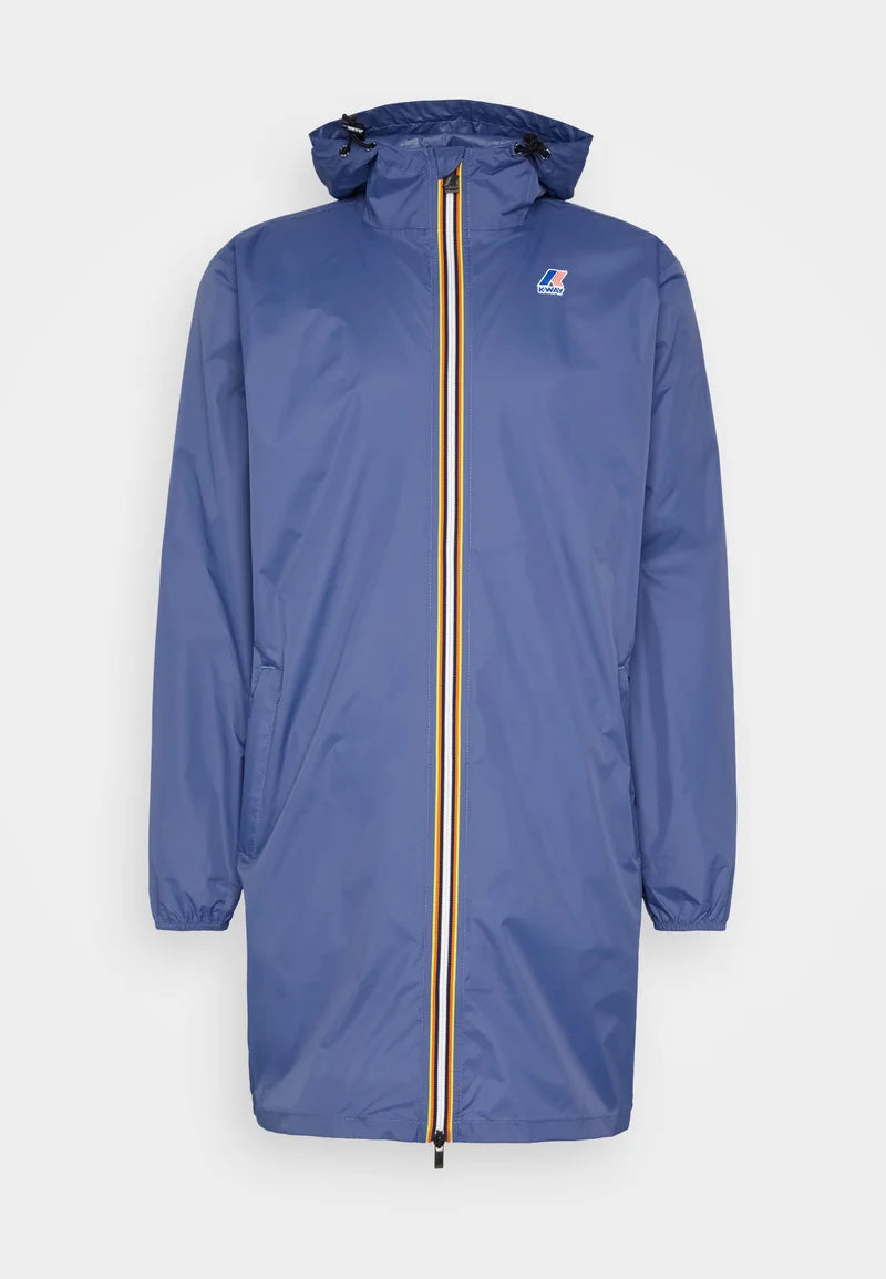 K-Way Le Vrai Eiffel 3.0 Mixte Bleu Jeans — Veste Imperméable Légère Coupe-Vent Unisexe pour Homme et Femme