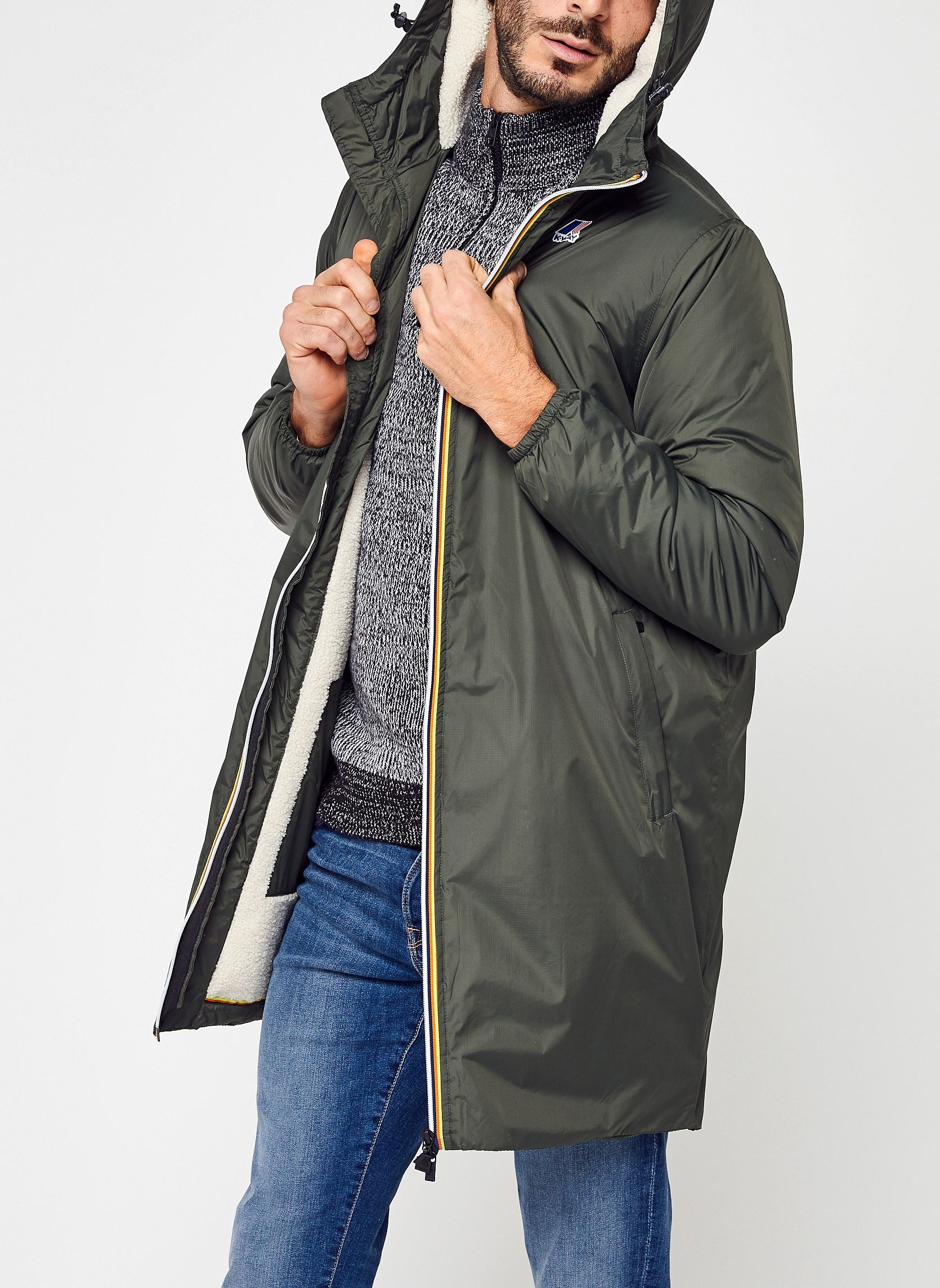 K-Way Le Vrai 3.0 Eiffel Orsetto Green Blackish Mixte – Veste Imperméable et Coupe-Vent