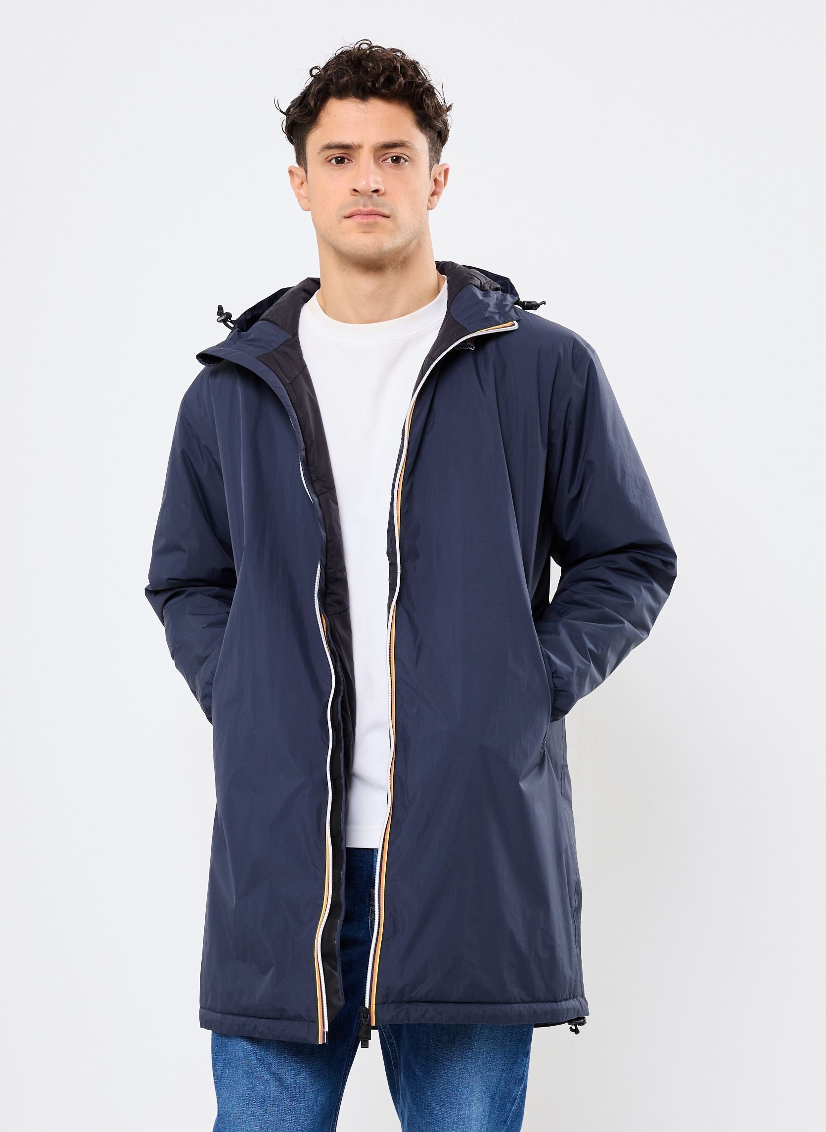 K-Way Le Vrai 3.0 Eiffel Warm Bleu Marine – Veste Imperméable Mixte, Coupe-Vent, Toutes Tailles