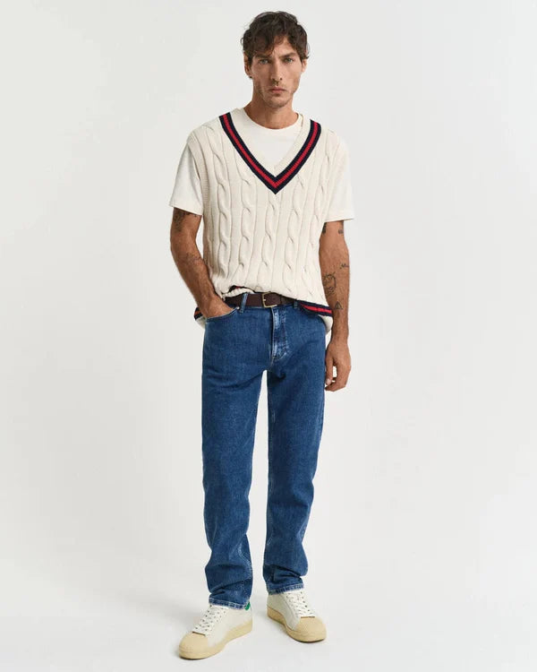 Jean slim clean wash mid blue homme  – coupe moderne et confort stretch - Gant