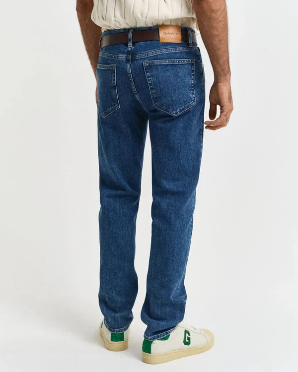 Jean slim clean wash mid blue homme  – coupe moderne et confort stretch - Gant