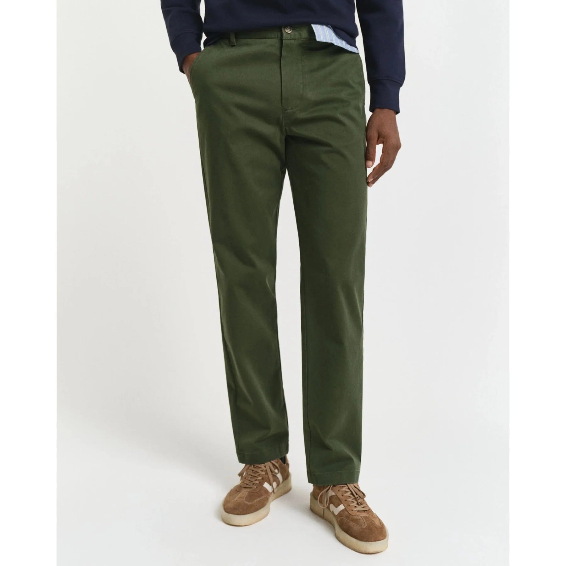 Chino vert homme coupe classique en coton stretch – Gant