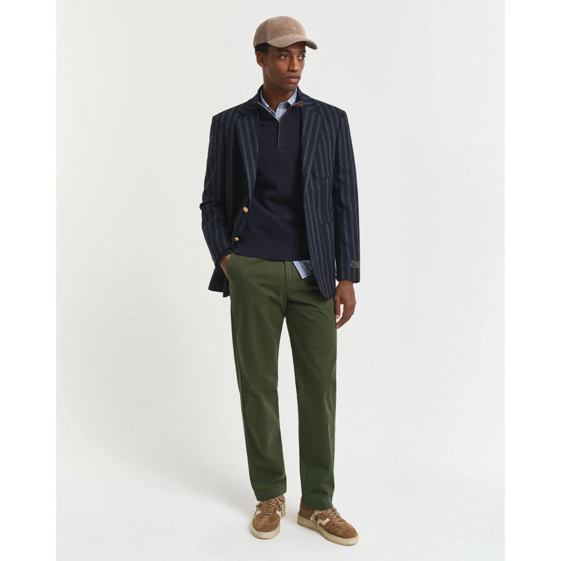 Chino vert homme coupe classique en coton stretch – Gant