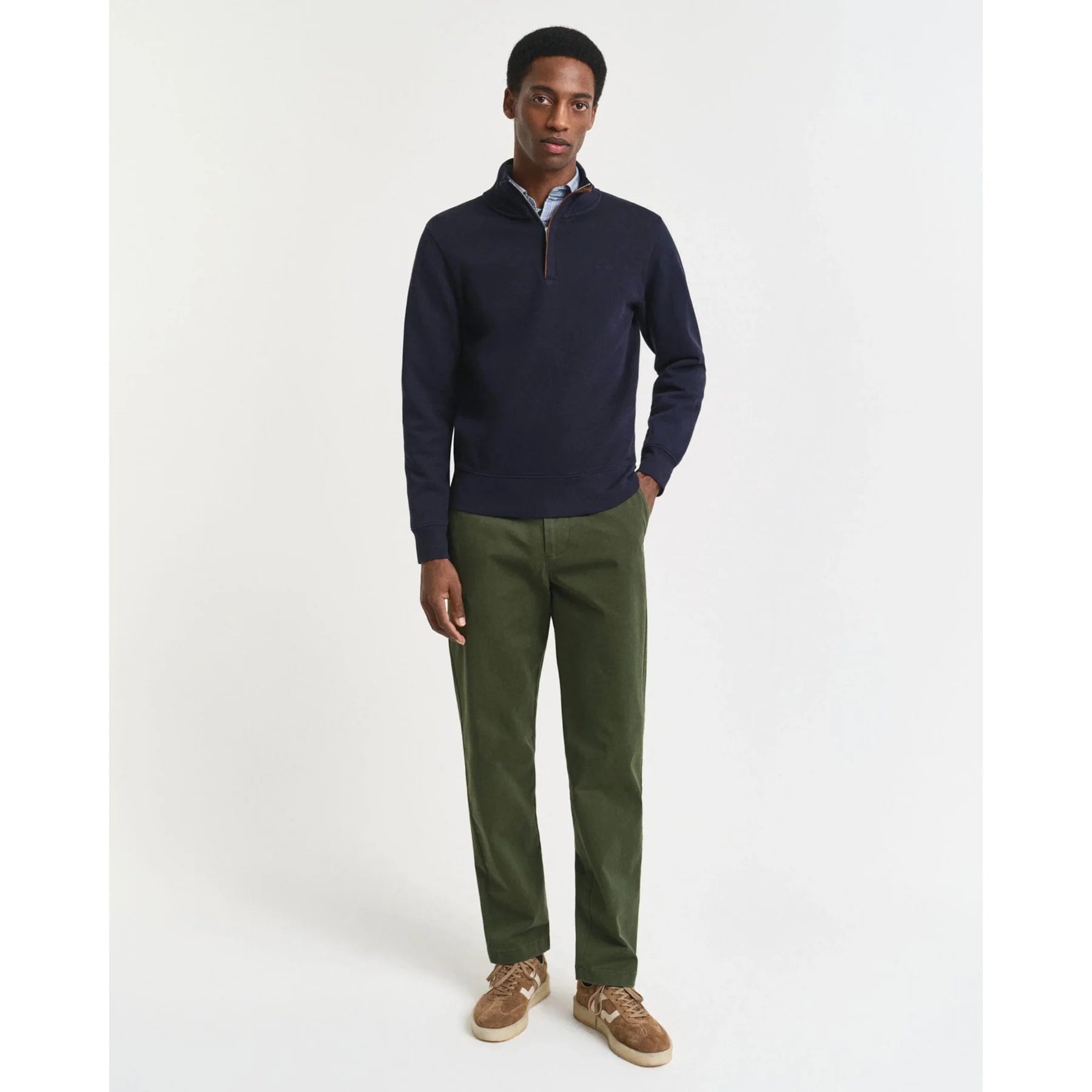 Chino vert homme coupe classique en coton stretch – Gant