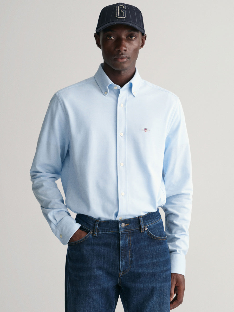 Chemise homme en jersey piqué confort coupe regular – Gant