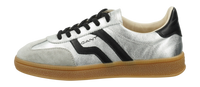 Baskets Femme Gant Cuzima en Cuir Argent/Noir – Sneakers Haut de Gamme Urban Chic Boutiques