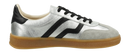 Baskets Femme Gant Cuzima en Cuir Argent/Noir – Sneakers Haut de Gamme Urban Chic Boutiques