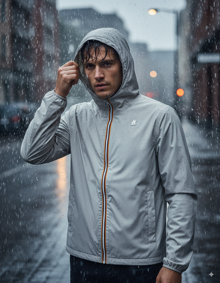 K-Way Homme Veste Jack Stretch Nylon Jersey Beige Étanche Coupe-Vent Confort – Urban Chic Boutiques
