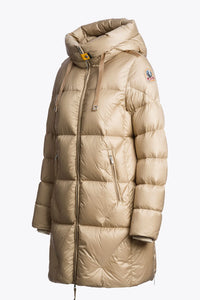 Doudoune Femme Parajumpers Janet Sun Kissed – Manteau Grand Froid, Beige, Capuche, Confort Hiver