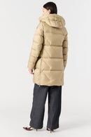 Doudoune Femme Parajumpers Janet Sun Kissed – Manteau Grand Froid, Beige, Capuche, Confort Hiver