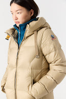 Doudoune Femme Parajumpers Janet Sun Kissed – Manteau Grand Froid, Beige, Capuche, Confort Hiver
