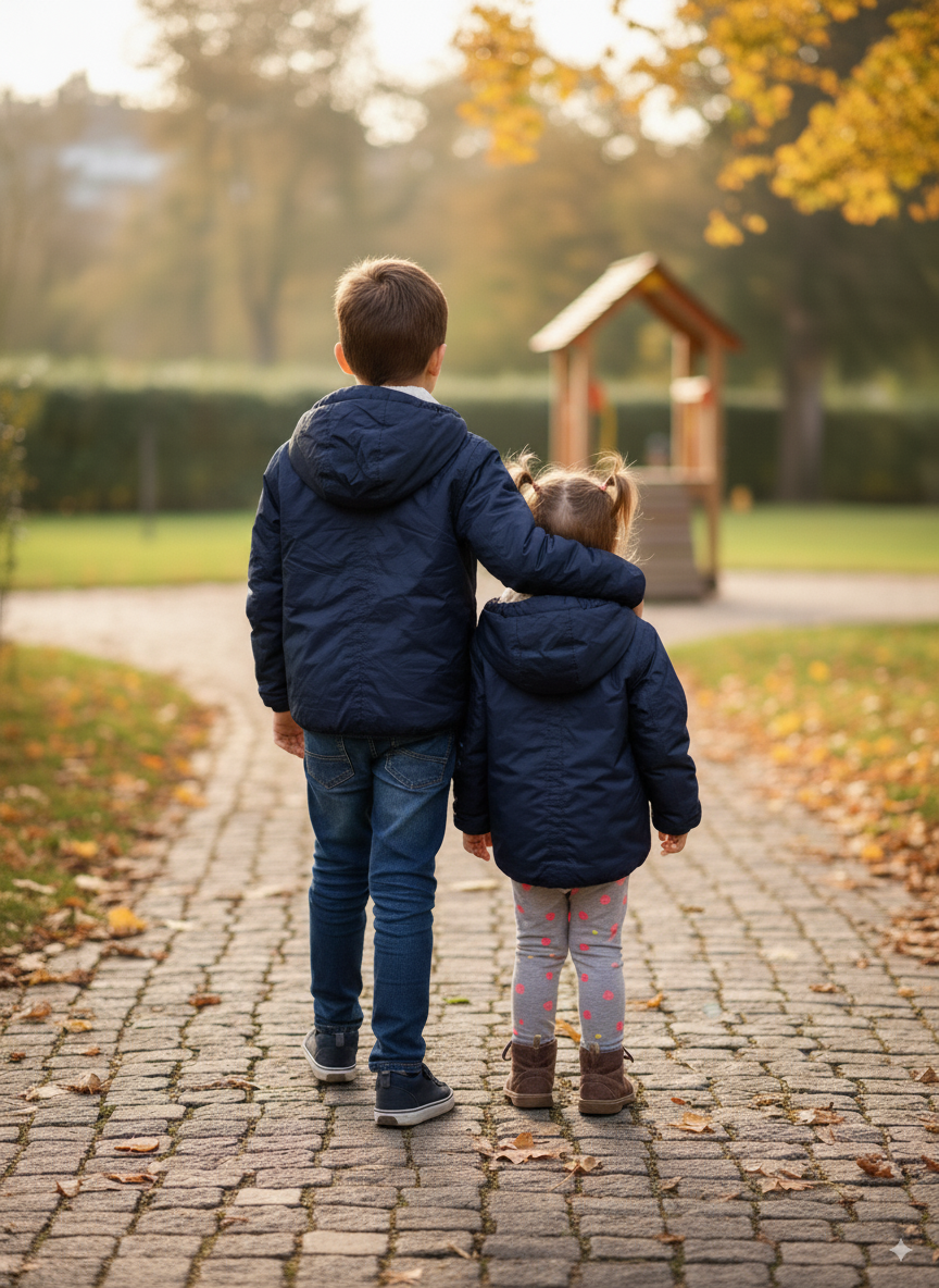 K-Way Enfant Claude Orsetto Bleu Marine Mixte – Veste Imperméable Sherpa, Coupe-Vent, Idéale École & Extérieur