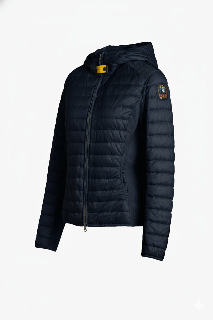 Veste Parajumpers Kym Bleu Marine Femme – Puffer Jacket Hiver Élégant Déperlant Capuche