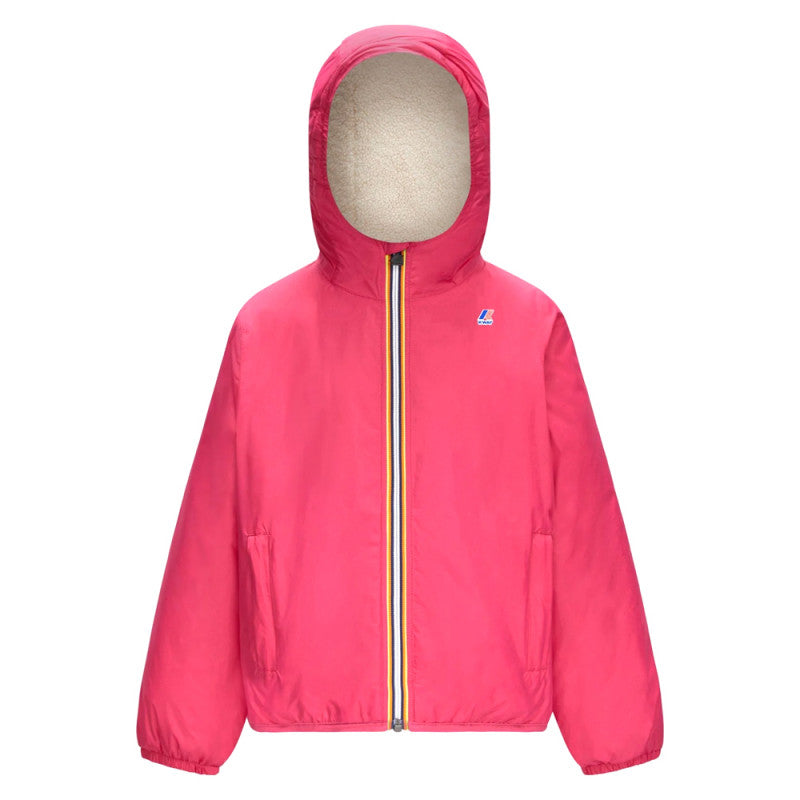 K-Way Orsetto Enfant Rose Fluo – Veste Imperméable Mixte, Légère, à Capuche