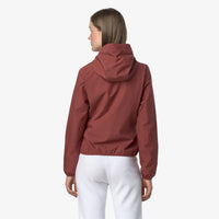 K-Way Lily Femme – Veste Stretch Poly Jersey Rouge Marron – Imperméable Élégant & Léger
