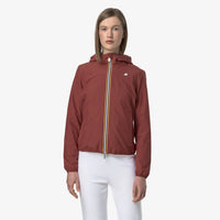 K-Way Lily Femme – Veste Stretch Poly Jersey Rouge Marron – Imperméable Élégant & Léger