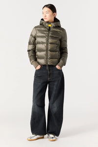 Doudoune Mariah vert olive Parajumpers femme — Puffer jacket chaude imperméable hiver, grand froid