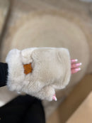 Mitaines Bimba femme beige en fausse fourrure – Adoré Paris, accessoire hiver chaud & confortable