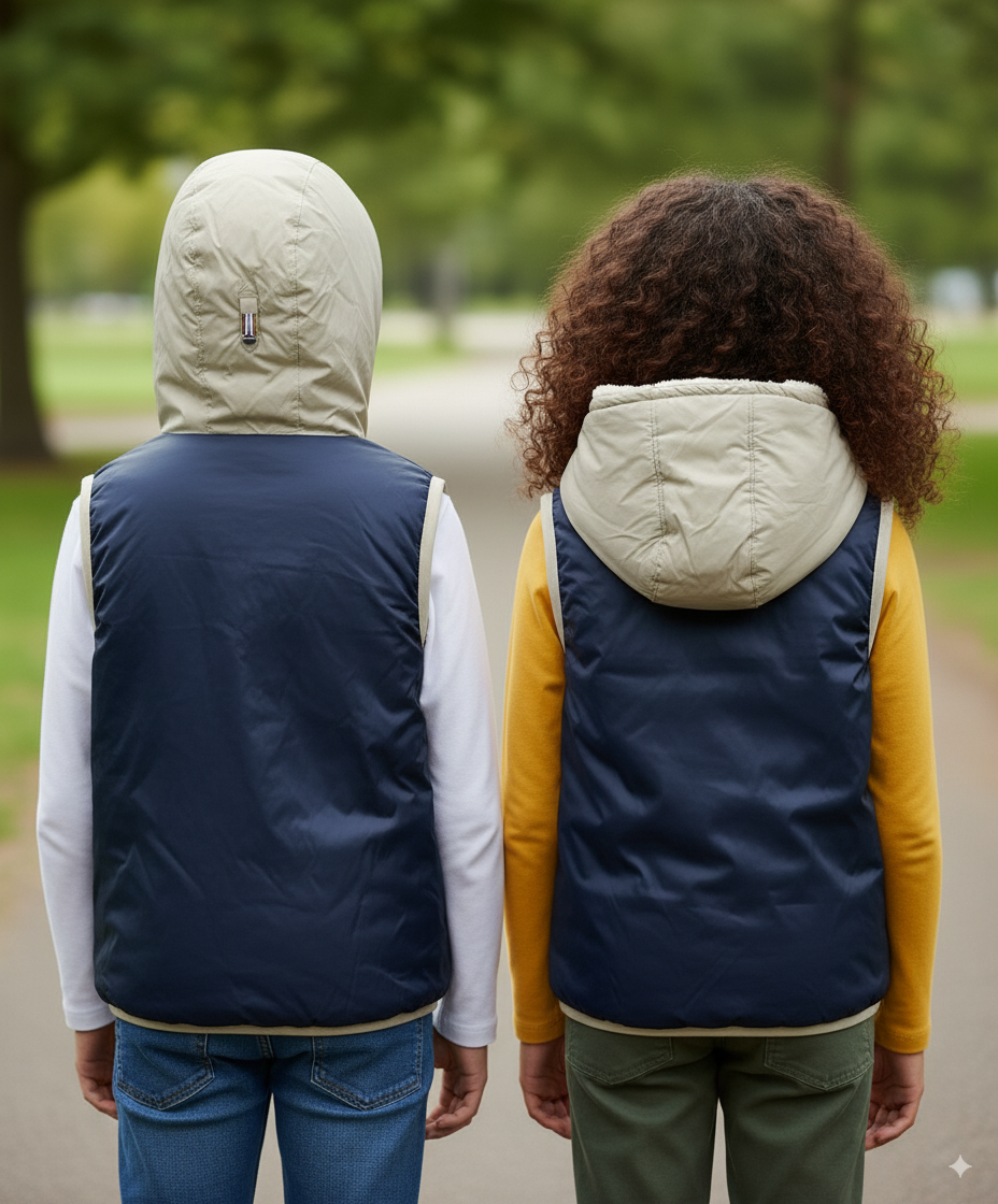 Veste sans manches K-Way Le Vrai 3.0 Orlan Orsetto mixte – Imperméable, déperlante, coupe-vent, enfant