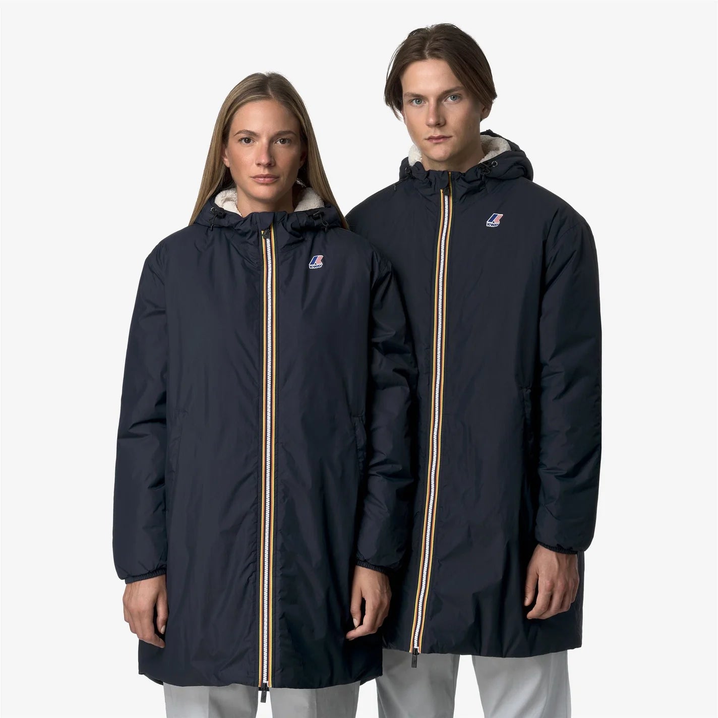K-Way Le Vrai 4.0 Eiffel Orsetto Mixte – Imperméable Bleu Marine Capuche Confort Hiver