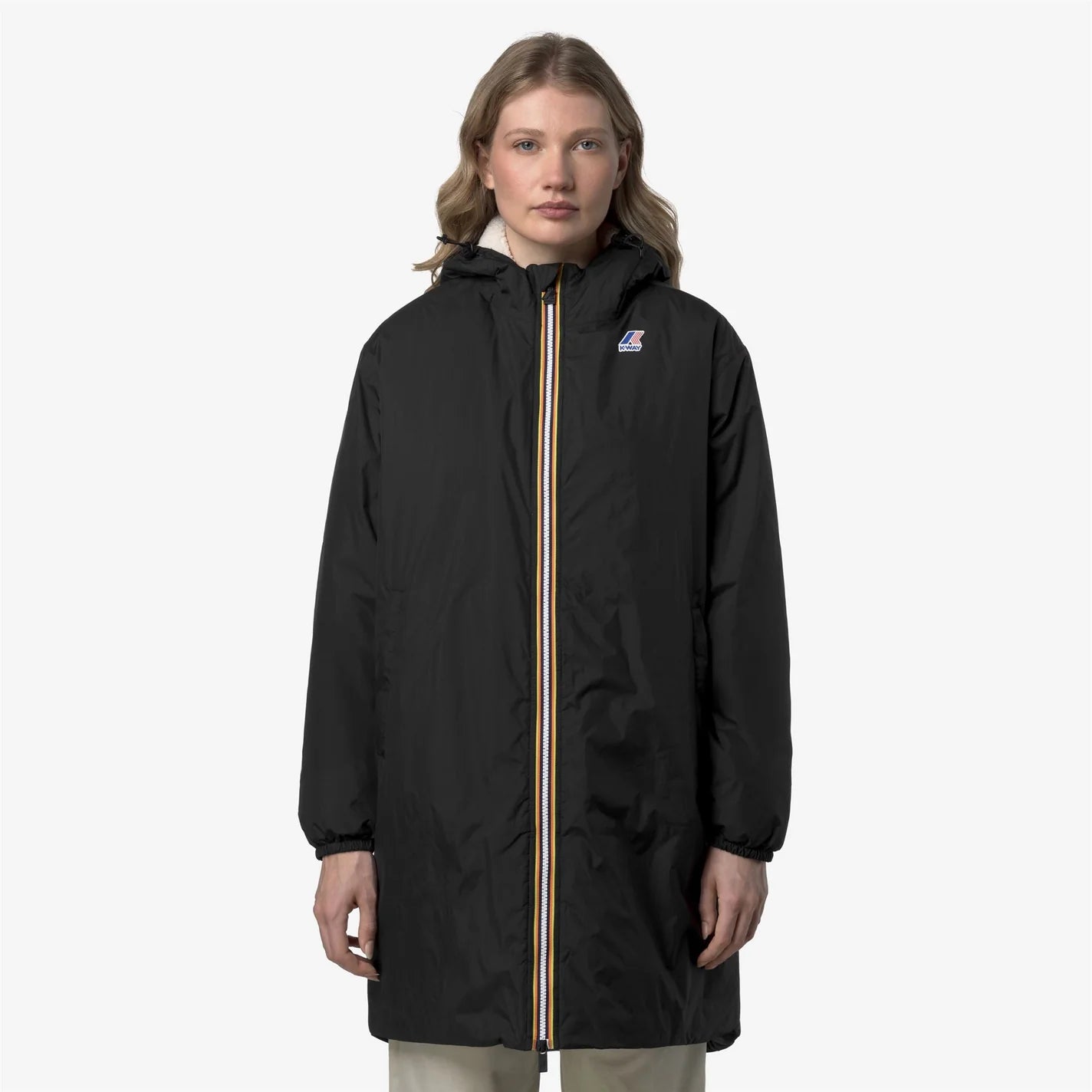 K-Way Le Vrai 4.0 Eiffel Orsetto Noir Mixte – Veste Imperméable à Capuche Chaude Unisexe Hiver