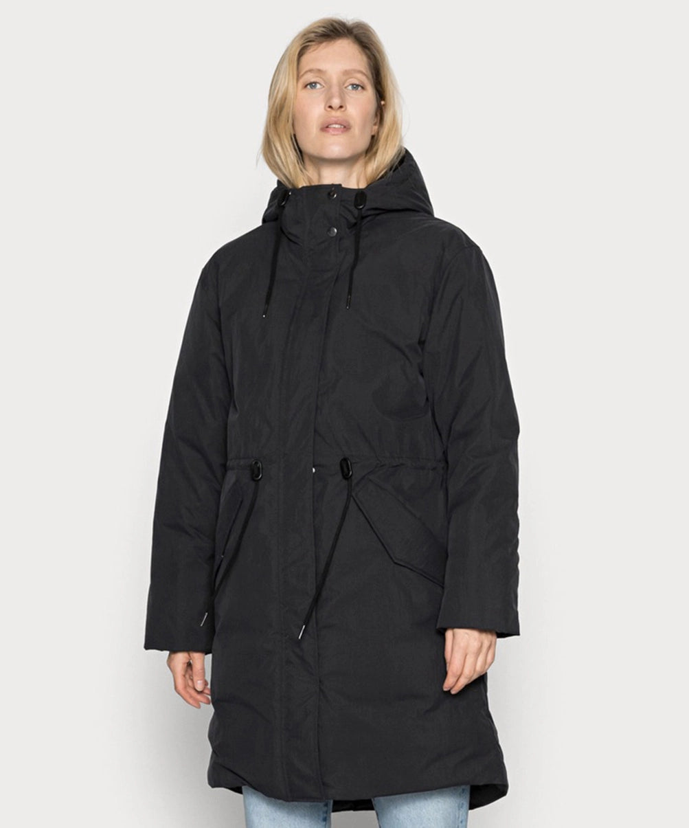 Parka Longue Samsoe & Samsoe Noire Femme - Doudoune Hiver Chaude