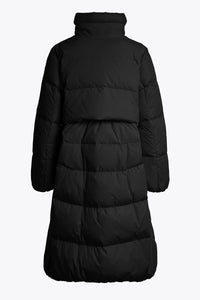 Parajumpers Eyma Femme – Doudoune Bi-Matière Noire, Isolation Hiver, Manteau Chaud et Léger