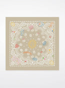 Écharpe Carré rêveuse beige en Coton – Adoré Paris | Foulard Femme Élégant Automne