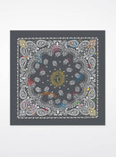 Écharpe Carré rêveuse grise en Coton – Adoré Paris | Foulard Femme Élégant Automne
