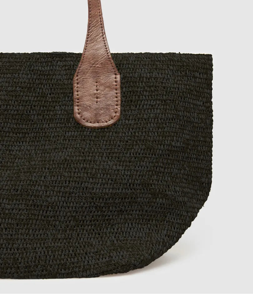 Sac Tokyo II raphia naturel - Cabas artisanal femme fait main Madagascar