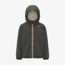 K-Way Enfant Claude Orsetto Kaki Mixte – Veste Imperméable Sherpa Hiver, Paquetable et Respirante